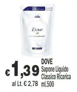 Primo Prezzo Dove Sapone Liquido Classico Ricarica offerta