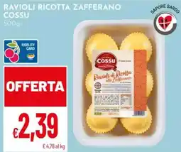Pan Ravioli ricotta zafferano Cossu offerta