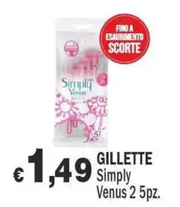 Primo Prezzo Gillette Simply Venus 2 offerta