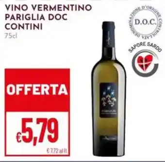 Vino Vermentino Pariglia DOC Contini