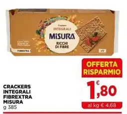 Gran mercato Crackers integrali fibrextra misura offerta
