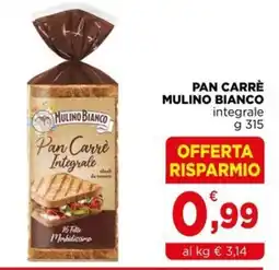 Gran mercato Pan Carrè Integrale Mulino Bianco offerta