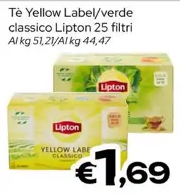 MAX Supermercati Tè Yellow Label classico Lipton offerta