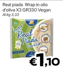 MAX Supermercati Real piada Wrap in olio d'oliva offerta