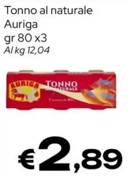 MAX Supermercati Tonno al naturale Auriga offerta