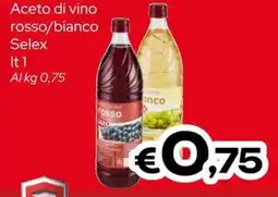 MAX Supermercati Aceto di vino rosso/bianco Selex offerta
