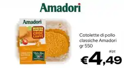 MAX Supermercati Cotolette di pollo classiche Amadori offerta