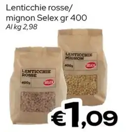 MAX Supermercati Selex Lenticchie rosse/ mignon offerta