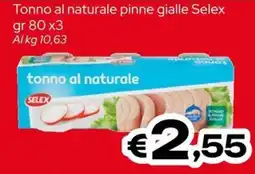MAX Supermercati Tonno al naturale Selex offerta
