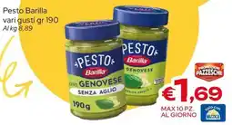 MAX Supermercati Pesto Barilla alla Genovese senza aglio offerta