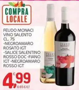Carni e Affini Supermercati Feudo Monaci vino salento offerta