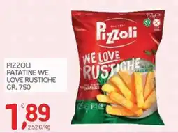 Carni e Affini Supermercati Pizzoli patatine we love rustiche offerta