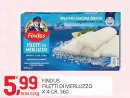 Carni e Affini Supermercati Findus filetti di merluzzo offerta