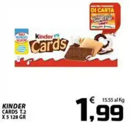 SpesaPiù Supermercati Kinder Cards offerta