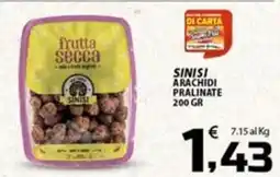 SpesaPiù Supermercati frutta secca arachidi pralinate offerta