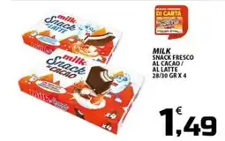 SpesaPiù Supermercati Milk Snack al cacao offerta