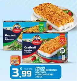 SpesaPiù Supermercati Findus filetti di merluzzo gratinati offerta