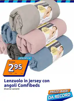 Action Lenzuolo in jersey con angoli Comfibeds offerta
