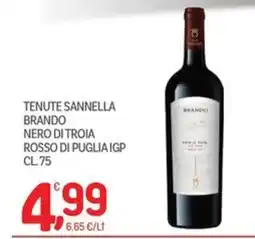Carni e Affini Supermercati Tenute Sannella Brando Nero di Troia Rosso di Puglia IGP offerta