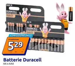 Action Batterie Duracell offerta
