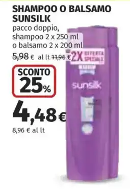 Coop Superstore Shampoo o balsamo Sunsilk offerta