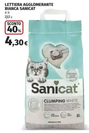 Lettiera agglomerante bianca Sanicat