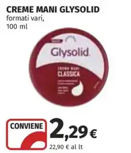 Coop Superstore Crema mani Glysolid classica offerta