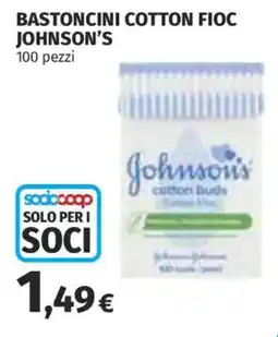 Coop Superstore Bastoncini cotton fioc Johnson's offerta