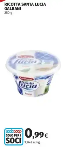 Coop Superstore Ricotta Santa Lucia Galbani offerta