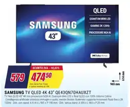 Trony Samsung TV QLED 4K 43" offerta