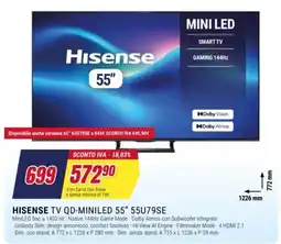 Trony Hisense TV QD-MINILED 55" 55U79SE offerta