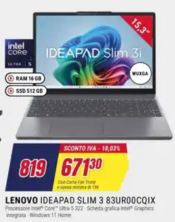 Trony Lenovo Ideapad Slim 3 offerta