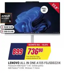 Trony Lenovo All in One A105 offerta