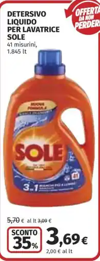 Coop Superstore Detersivo liquido per lavatrice Sole offerta