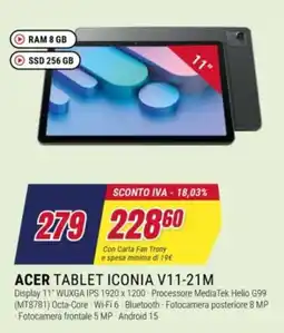 Trony Acer Tablet Iconia V11-21M offerta
