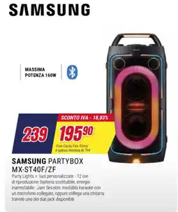 Trony Samsung Partybox MX-ST40F/ZF offerta