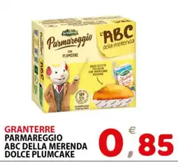 Il Centro Superstore Granterre Parmareggio ABC della merenda dolce plumcake offerta