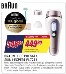Trony Braun Luce Pulsata Skin I-Expert PL7211 offerta