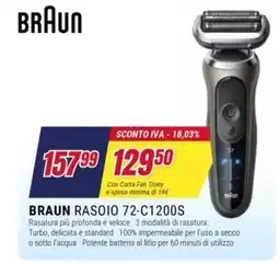 Trony Braun Rasoi 72-C1200S offerta