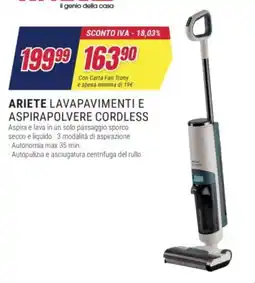 Trony Ariete lavapavimenti e aspirapolvere cordless offerta