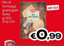 MAX Supermercati Mix di formaggi grattugiati Selex offerta