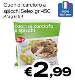 MAX Supermercati Cuori di carciofo a spicchi Selex offerta