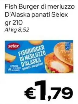 MAX Supermercati Fish Burger di merluzzo Selex offerta