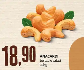 Anacardi tostati e salati
