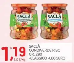 Carni e Affini Supermercati Saclà condiverde riso classico offerta