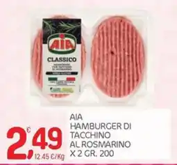 Carni e Affini Supermercati AIA Hamburger di tacchino al rosmarino offerta