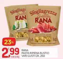 Carni e Affini Supermercati Rana pasta ripiena rustici offerta