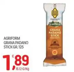Carni e Affini Supermercati Agriform Grana Padano Stick offerta