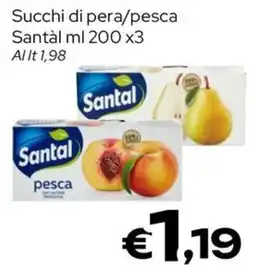 MAX Supermercati Succhi di pera/pesca Santal offerta
