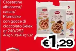 MAX Supermercati Crostatine albicocca cacao Plumcake Selex offerta